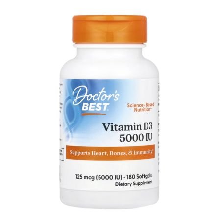 Doctor's Best, Vitamin D3, 125 mcg (5,000 IU), 180 Softgels in Pakistan