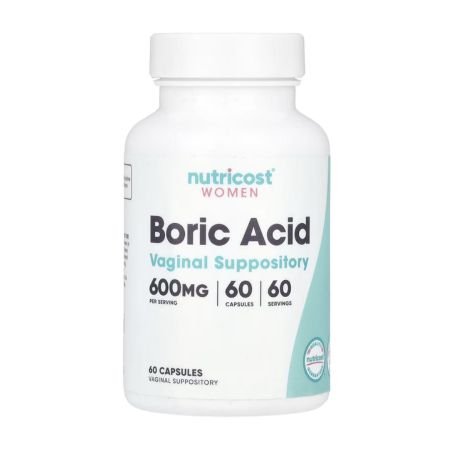 Nutricost, Women, Boric Acid, Vaginal Suppository, 600 mg, 60 Capsules in Pakistan